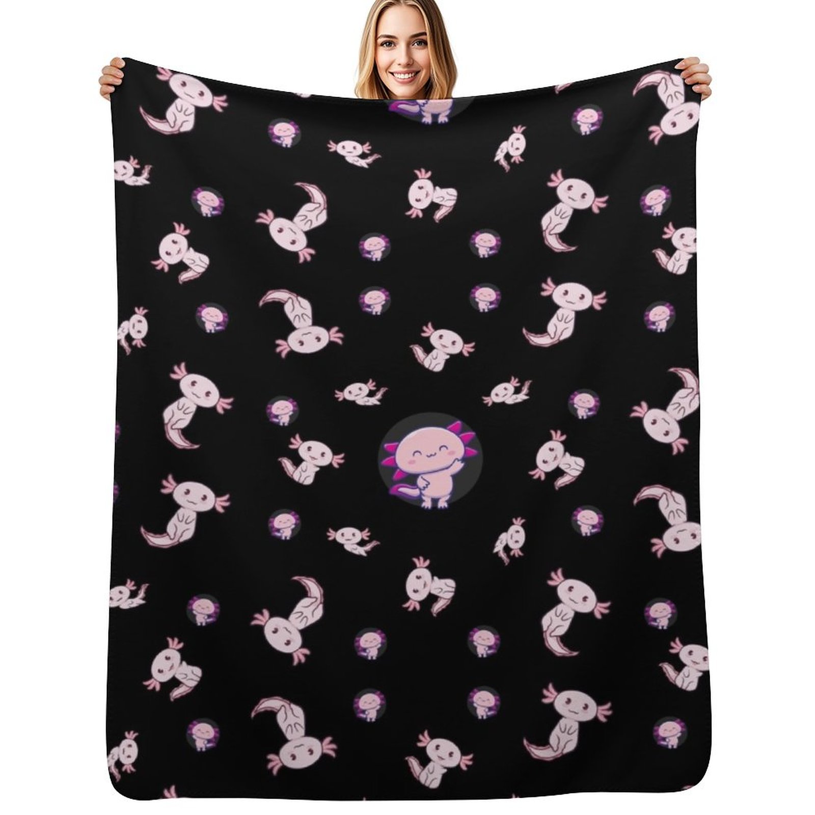 3D Printing Question - Coperta in peluche con motivo axolotl,