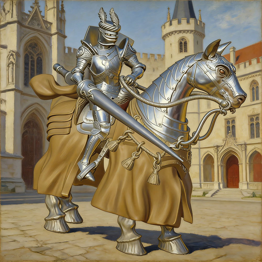 3D Printing Knight Armor - Ornamento da scrivania 1/24, elegante modello