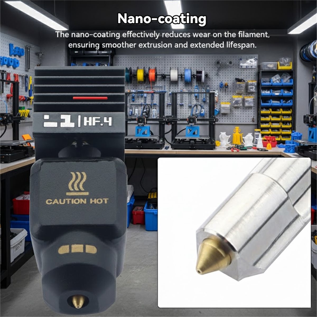 3D Printing Steel - Hotend A59E potenziato in acciaio nano-temprato