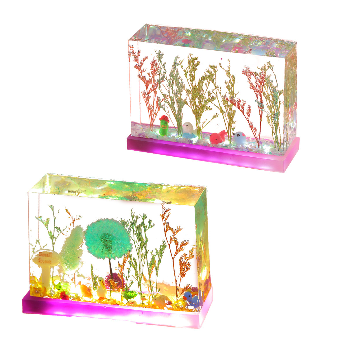 Fiore secco Cubo Ornamento Por - 3D Printing Epoxy Resin recensione e prezzo