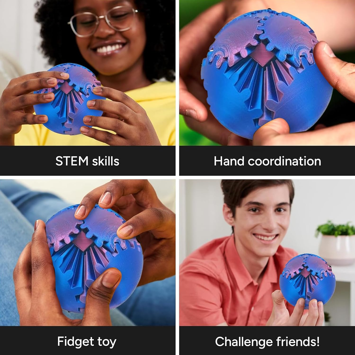 Gear Ball 3D Stampato Fidget T - 3D Printing Gears recensione e prezzo