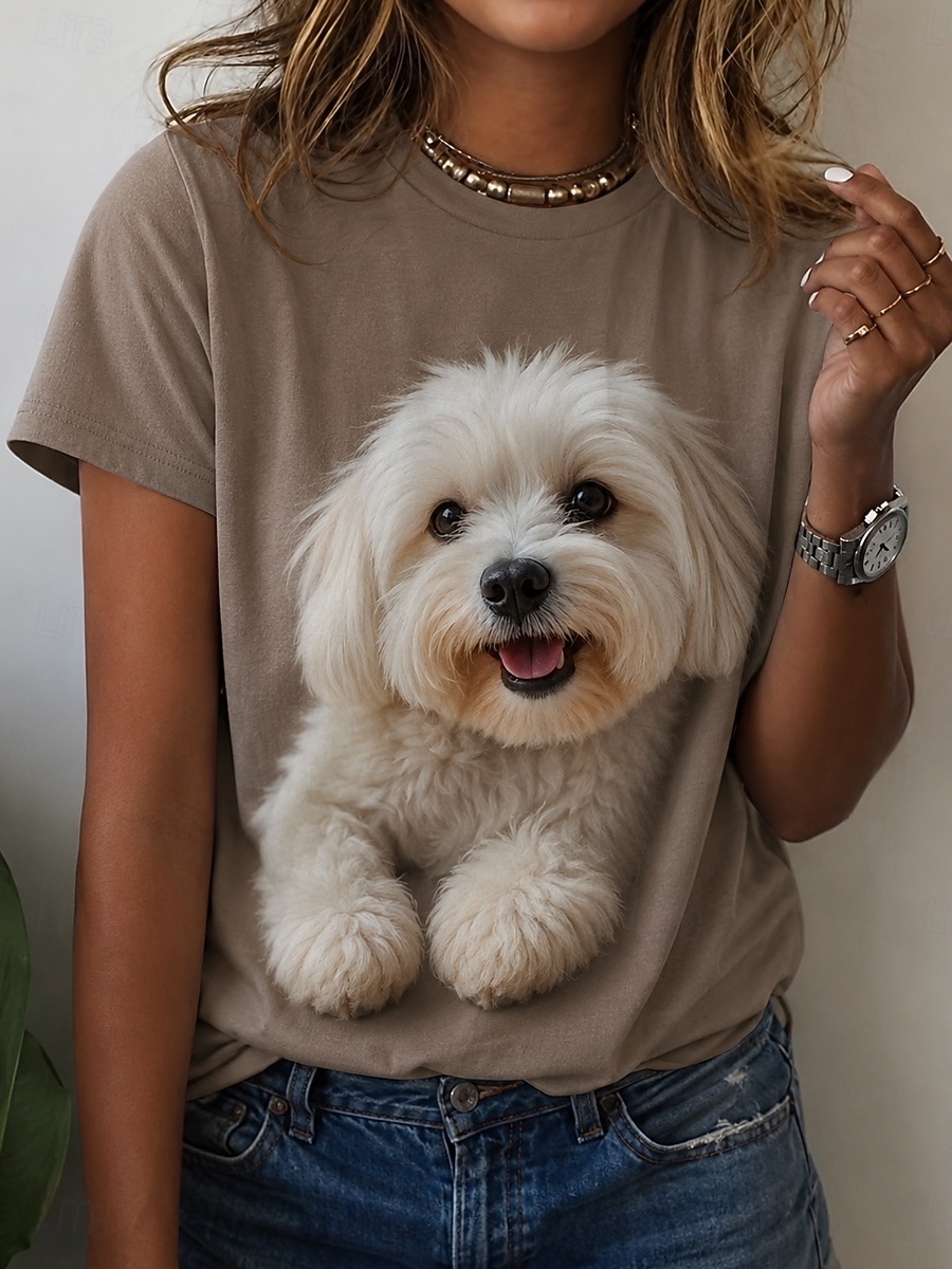 T-shirt girocollo da donna con - 3D Printing Yorkshire recensione e prezzo