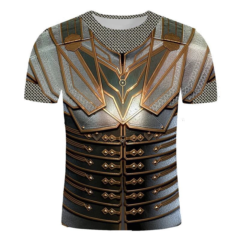 T-shirt da uomo retrò con stam - 3D Printing Knight Armor recensione e prezzo