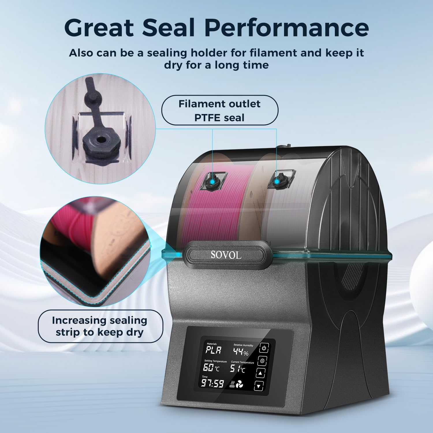 Essiccatore per filamenti Sovo - 3D Printing Ptc recensione e prezzo