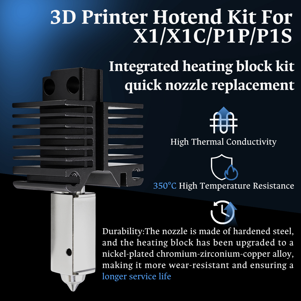 Hotend per Bambu Lab P1P X1C P - 3D Printing Steel recensione e prezzo